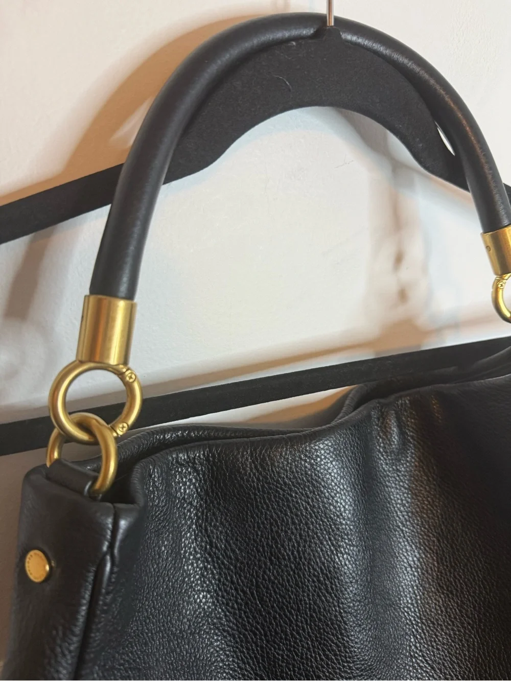 Marc by Marc Jacobs Black Pebbled Leather Hobo Bag